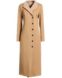 MEIMEIJ - Camel Overcoat & Trench Coat Viscose, Polyamide, Elastane - Lyst