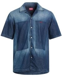 DIESEL - Denim Shirt Cotton - Lyst