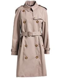 Burberry - Overcoat & Trench Coat Cotton - Lyst