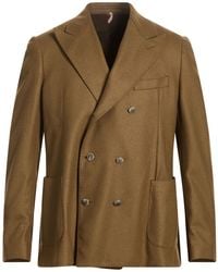 Santaniello - Khaki Blazer Wool, Polyamide, Cashmere, Elastane - Lyst