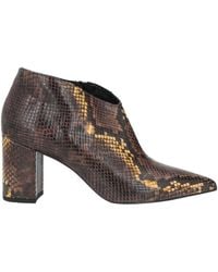 PAOLO MATTEI - Dark Ankle Boots Leather - Lyst