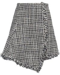Sacai - Midnight Mini Skirt Wool, Rayon, Polyester, Nylon, Acrylic - Lyst