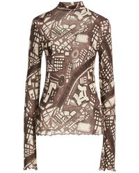 Alysi - Crème T-Shirt Modal, Wool - Lyst