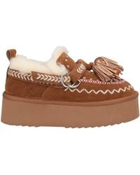 Elena Iachi - Camel Loafers Leather - Lyst