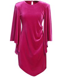 PIA B. CONCEPT - Fuchsia Mini Dress Polyester, Elastane - Lyst