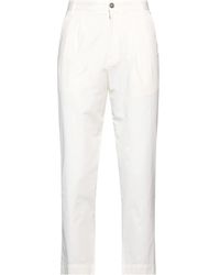 Grifoni - Ivory Pants Cotton - Lyst