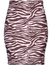 The Attico - Zebra-print Stretch Mini Skirt - Lyst