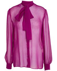 Lardini - Plum Shirt Silk - Lyst