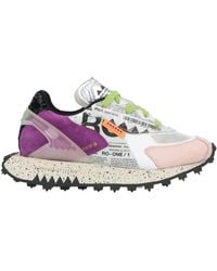 RUN OF - Light Sneakers Leather, Textile Fibers - Lyst