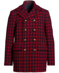 Mp Massimo Piombo - Brick Coat Virgin Wool - Lyst