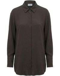 RUE DU BAC - Charcoal Shirt Viscose, Wool - Lyst