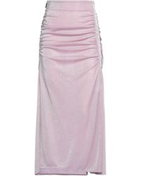 MSGM - Lilac Midi Skirt Polyamide, Metallic Fiber - Lyst