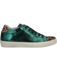 Leather Crown Trainers - Green