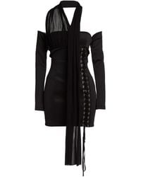 Blumarine - Mini Dress Polyester, Elastane - Lyst