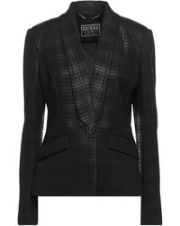 Sakkos und Anzugsjacken Guess Synthetik Jackett in Grau Damen Bekleidung Jacken Blazer 