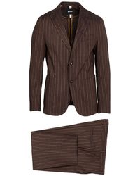 BOSS - Chocolate Suit Linen, Virgin Wool, Elastane - Lyst