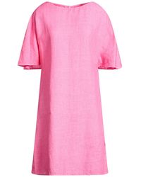 120% Lino - Mini Dress Linen - Lyst