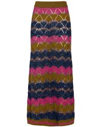 COLOUR MARKET® - Maxi Skirt Acrylic, Viscose, Polyamide, Mohair Wool, Metal Fiber - Lyst