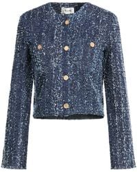 FRAME - Denim Boucle Jacket Jacket Cotton, Re-Used Cotton - Lyst
