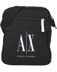 Armani Exchange Synthetic Logo Crossbody Bag in Black for Men Mens Bags Messenger bags 
