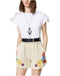 Femme Vêtements Shorts Mini shorts Short Twinset en coloris Neutre 