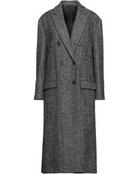 Cappotto in misto lana e alpaca a quadriBrunello Cucinelli in Lana di colore Neutro Donna Cappotti da Cappotti Brunello Cucinelli 