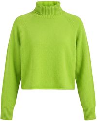 Laneus - Lime Turtleneck Merino Wool, Cashmere - Lyst