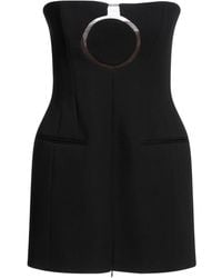 Ferragamo - Sculpted Mini Dress With Tulle Insert For - Lyst