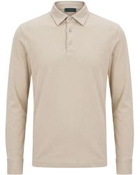 Zanone - Sand Polo Shirt Cotton - Lyst