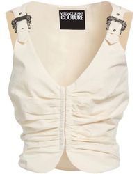 Versace Jeans Couture - Ivory Top Cotton - Lyst