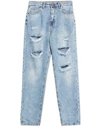 Siste's - Distressed Boyfriend Denim Jeans - Lyst