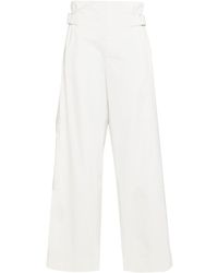 Plan C - Pants Polyester, Cotton, Linen - Lyst