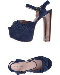 A Sandales A Talon Talon Fonce Sandales Blu Blu kXOiuPZwT