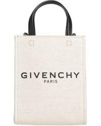 Givenchy - Mini G-tote Canvas & Leather Vertical Shopping Bag - Lyst