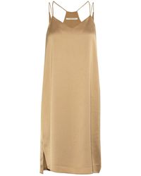 Halston Kurzes Kleid - Natur