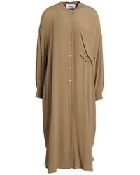 Hache - Military Midi Dress Acetate, Silk - Lyst