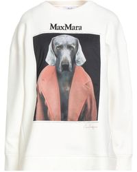 Max Mara - Ivory Sweatshirt Cotton, Polyester, Elastane - Lyst