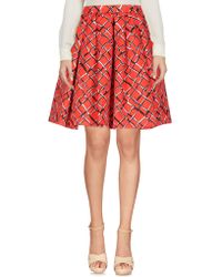 MSGM Jupe au genou - Rouge