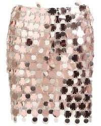Rabanne - Mini Skirt Plastic, Brass - Lyst