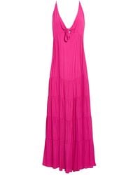 Miss Bikini - Fuchsia Maxi Dress Rayon - Lyst