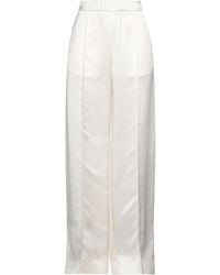Jil Sander - Ivory Pants Cupro, Viscose - Lyst