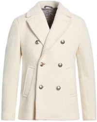 Luigi Bianchi - Cream Coat Alpaca Wool, Polyamide - Lyst
