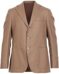 Caruso - Camel Blazer Wool, Cashmere - Lyst