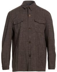 Tombolini - Chocolate Jacket Wool, Silk, Linen, Elastane - Lyst