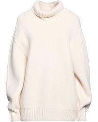 KHAITE - Cream Turtleneck Cashmere, Elastane - Lyst
