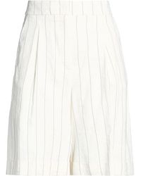 Peserico - Ivory Shorts & Bermuda Shorts Viscose, Linen - Lyst