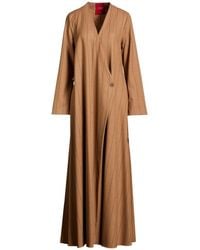 Co.Go - Camel Maxi Dress Virgin Wool, Elastane - Lyst