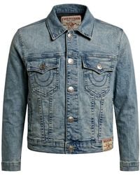 TRUE RELIGION - Denim Outerwear Cotton, Polyester, Rayon, Elastane - Lyst