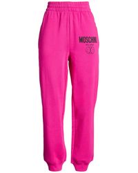 Moschino - Couture X Smiley World Fuchsia Pants Cotton - Lyst