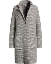 Bruno Manetti - Coat Virgin Wool, Alpaca Wool, Polyamide, Polyester - Lyst